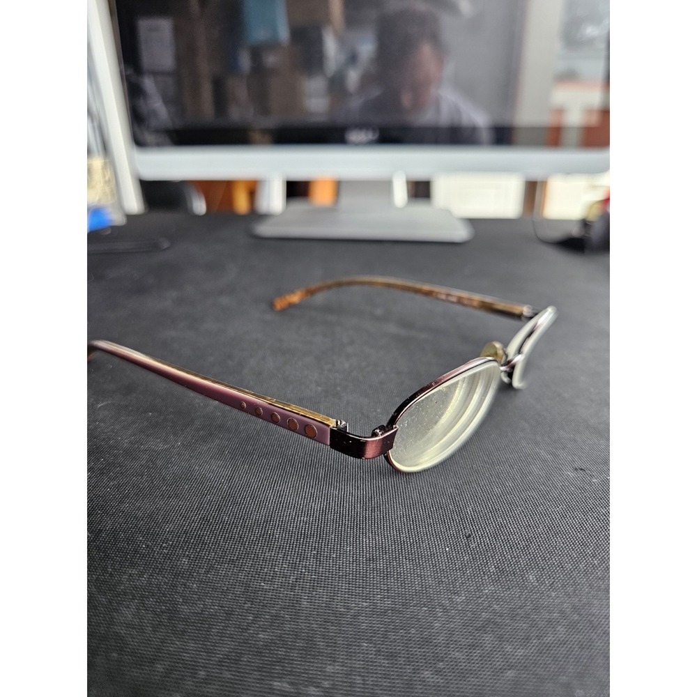 Candie's C Anne 98RN Eyeglass Frames 47-17-130 Burgundy Oval Metal Women's